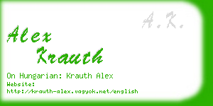 alex krauth business card